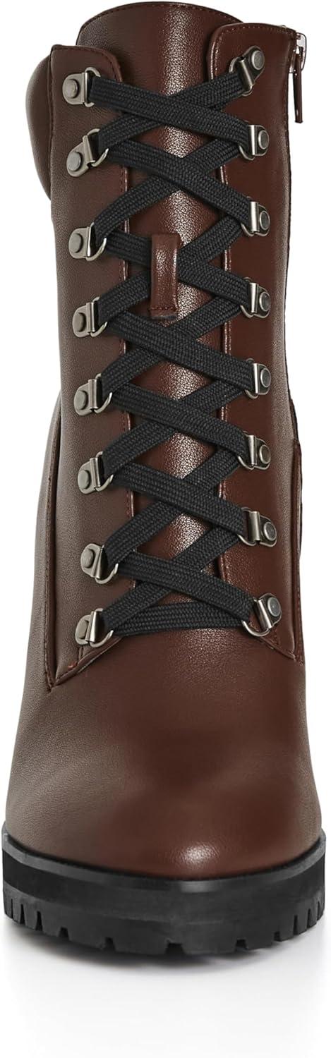 image:imageCity Chic Womens Plus Size Ankle Boot WatsonChoc Brown
