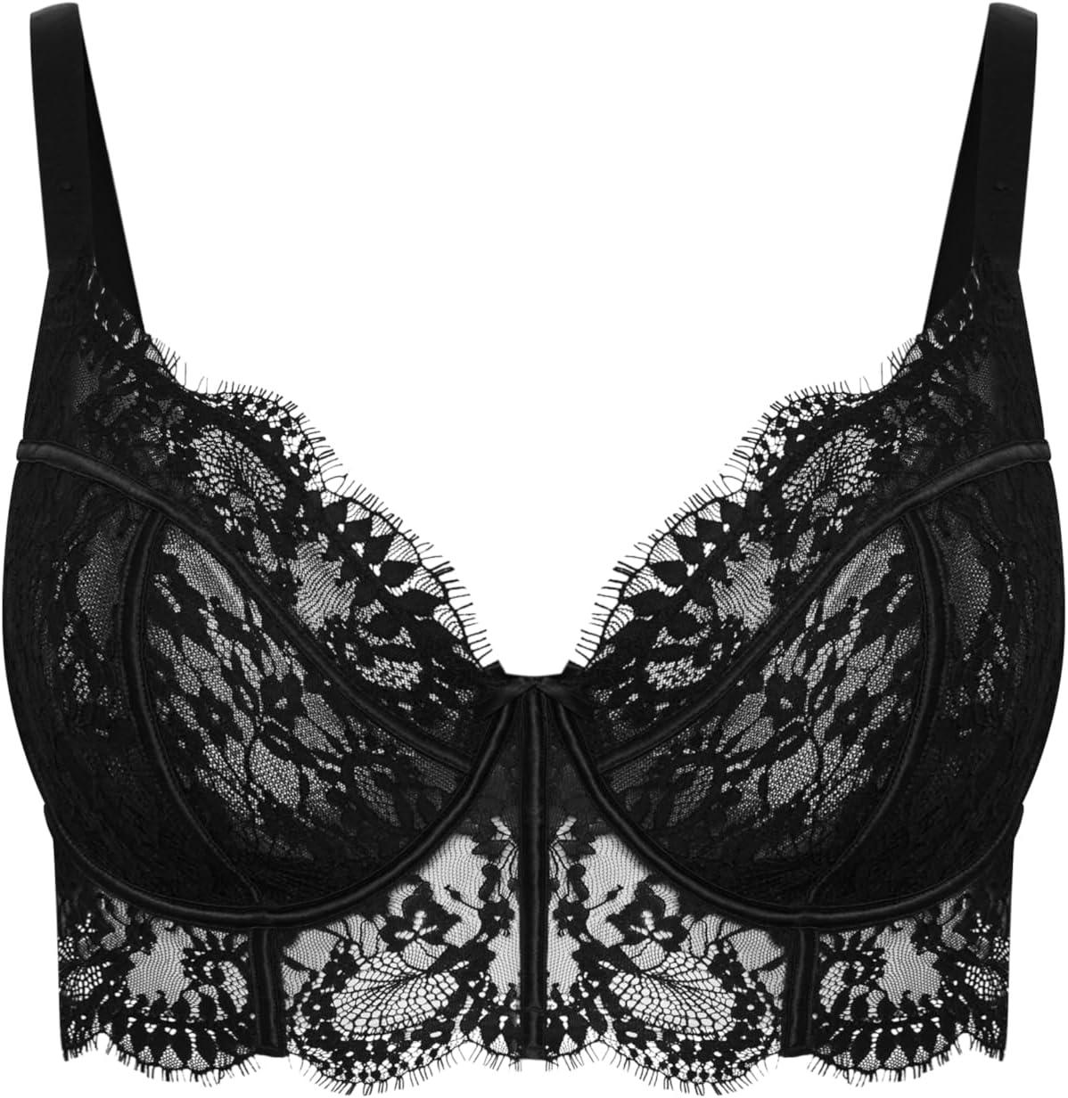image:imageCity Chic Womens Plus Size Arabella Longline Underwire BraBlack