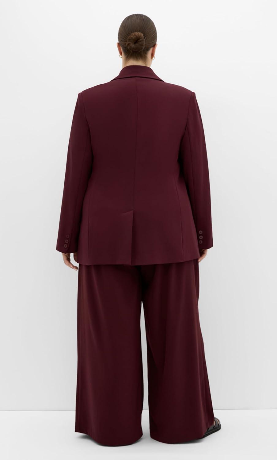 image:imageCity Chic Womens Plus Size Blazer Galactic PonteDark Cherry