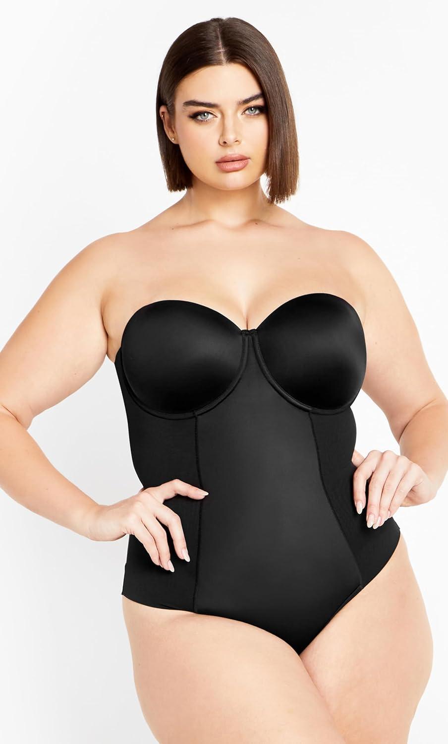 image:imageCity Chic Womens Plus Size Bodysuit Smooth amp Chic StraplessBlack