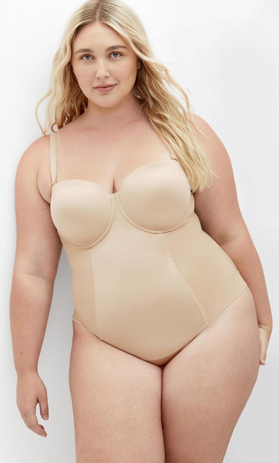 image:imageCity Chic Womens Plus Size Bodysuit Smooth amp Chic StraplessLatte