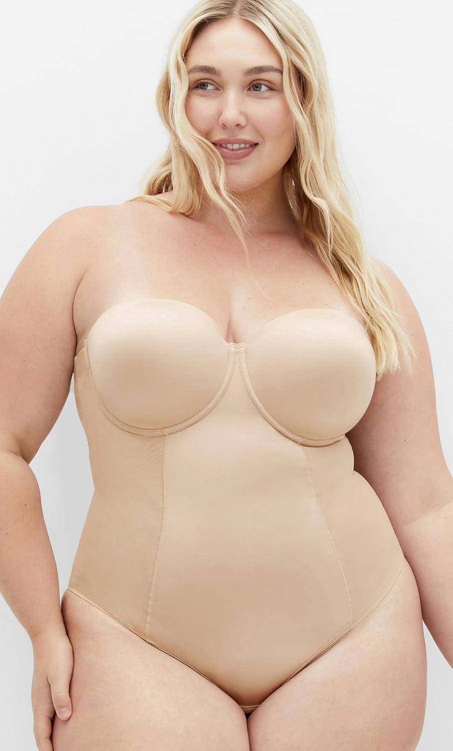 image:imageCity Chic Womens Plus Size Bodysuit Smooth amp Chic StraplessLatte