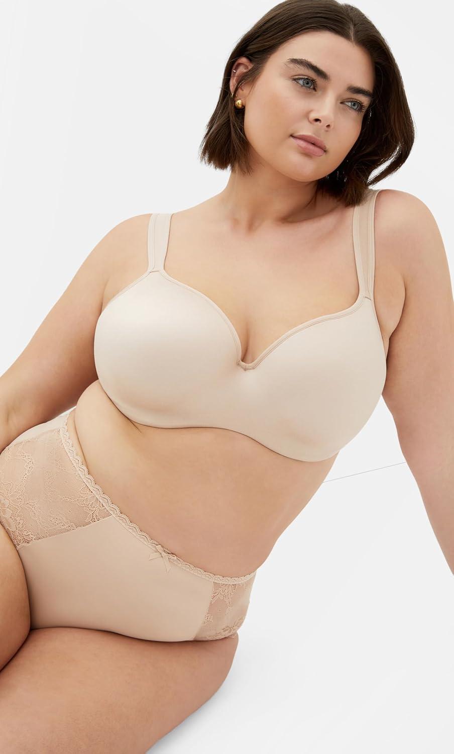 image:imageCity Chic Womens Plus Size Bra BALC Smooth amp Chic TshirtLatte