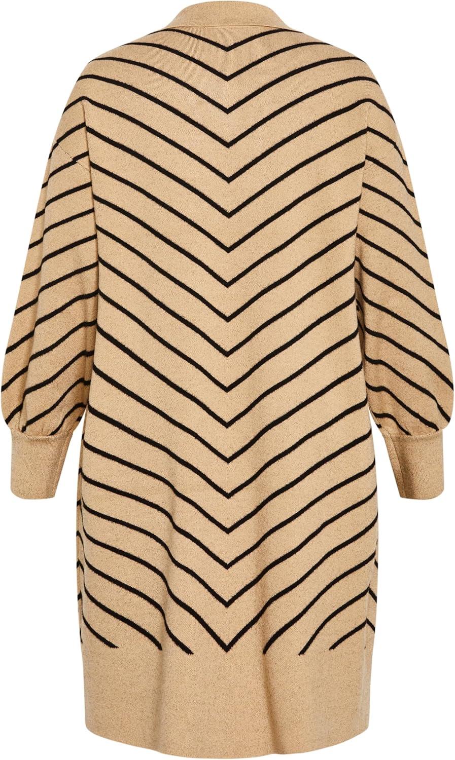 image:imageCity Chic Womens Plus Size Cardigan Elsie StripeStripe