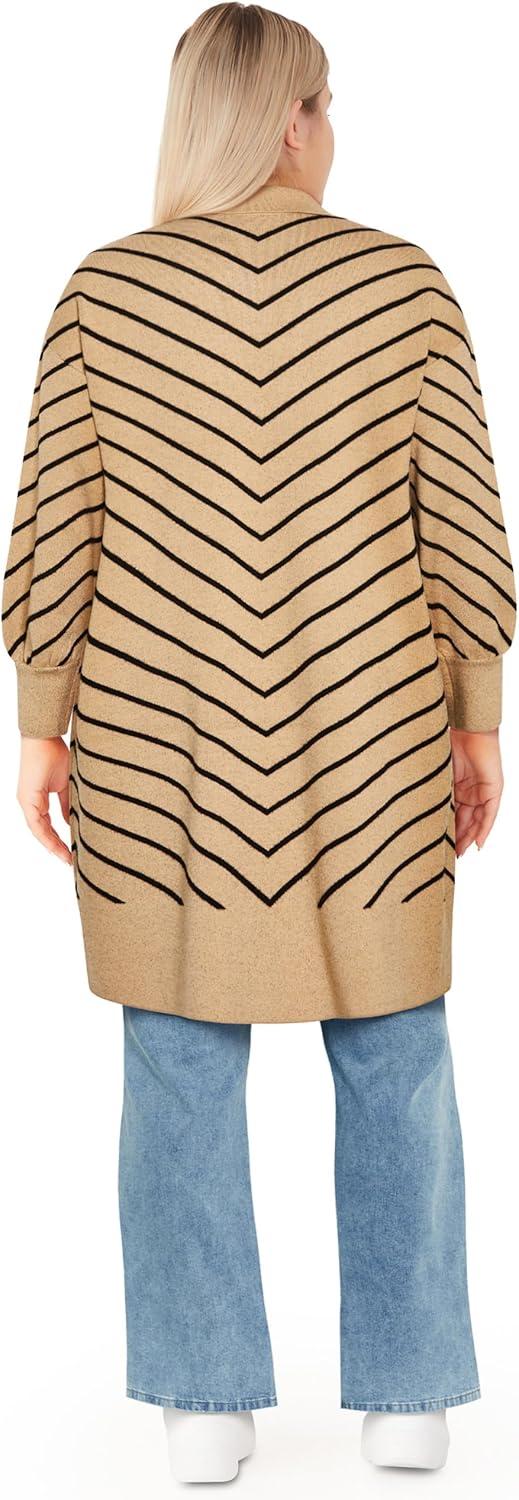 image:imageCity Chic Womens Plus Size Cardigan Elsie StripeStripe