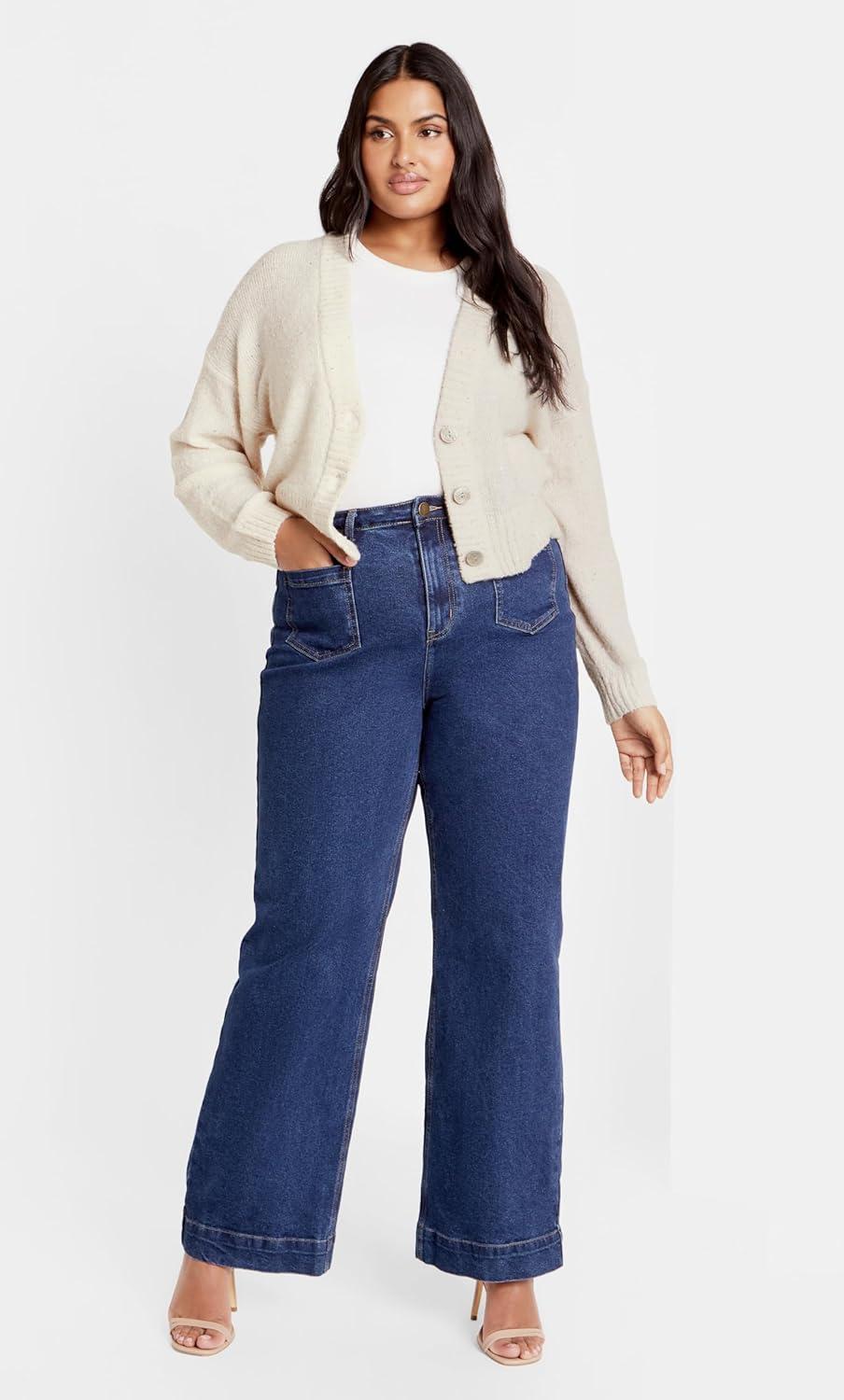 image:imageCity Chic Womens Plus Size Cardigan MirandaChampagne Sparkle