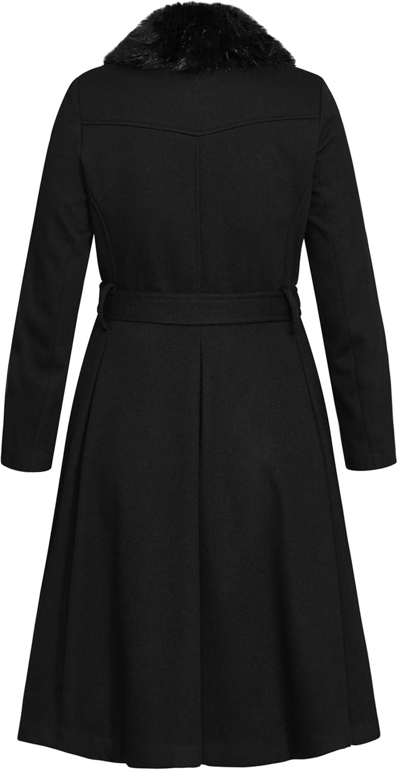 image:imageCity Chic Womens Plus Size Coat Blushing BelleBlack