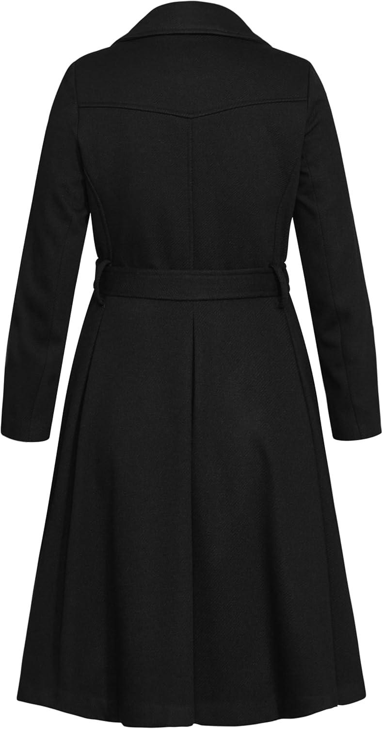 image:imageCity Chic Womens Plus Size Coat Blushing BelleBlack