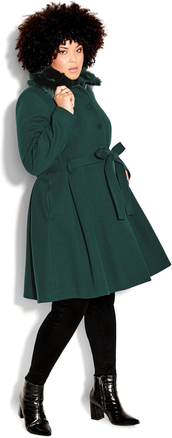 image:imageCity Chic Womens Plus Size Coat Blushing BelleJade