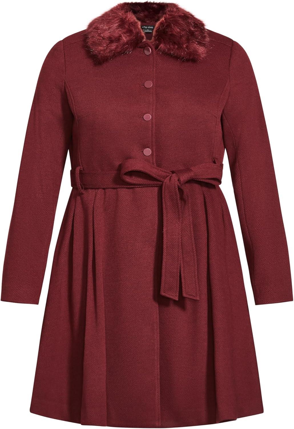 image:imageCity Chic Womens Plus Size Coat Blushing BellePort