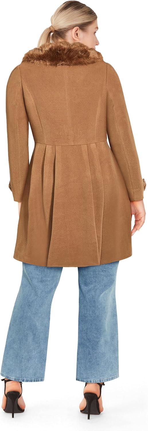 image:imageCity Chic Womens Plus Size Coat GloriaSand