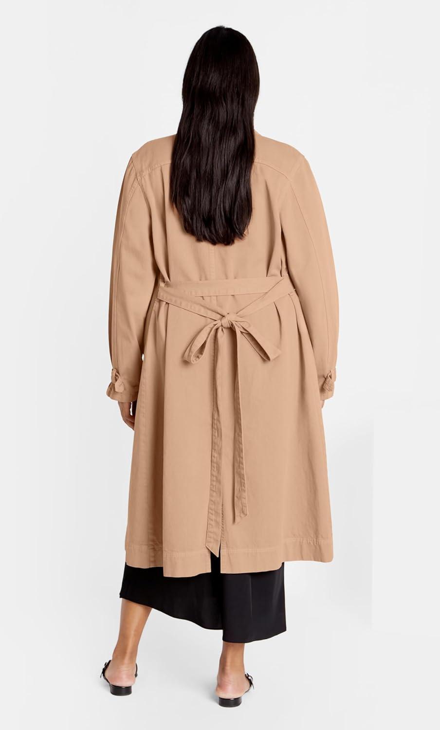 image:imageCity Chic Womens Plus Size Coat Laylo TrenchCaramel