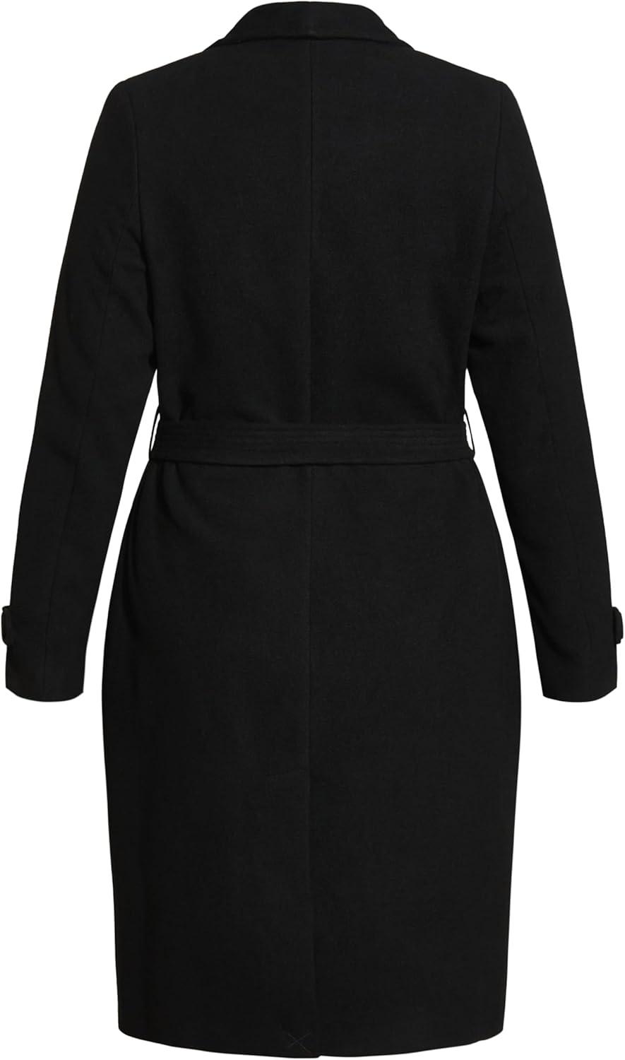 image:imageCity Chic Womens Plus Size Coat So SleekBlack