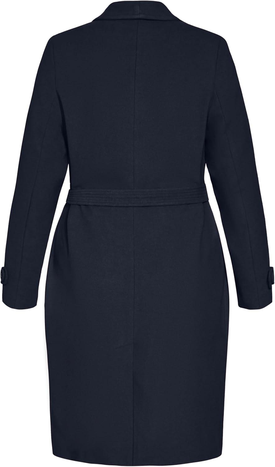 image:imageCity Chic Womens Plus Size Coat So SleekNavy
