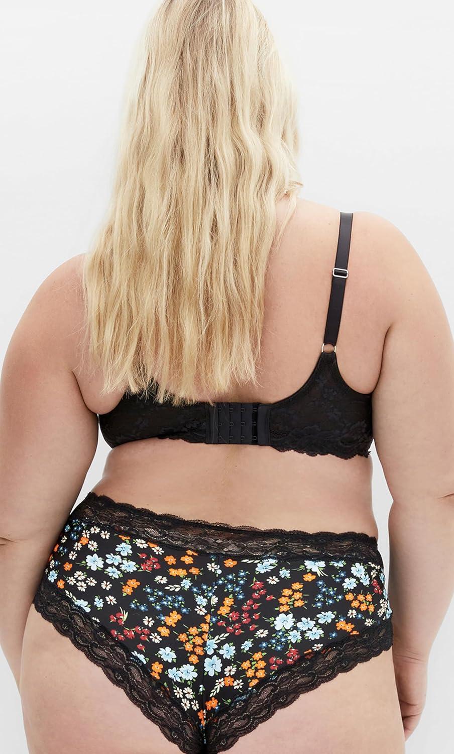 image:imageCity Chic Womens Plus Size Contour Bra Hailey PrintBlack Floral Print