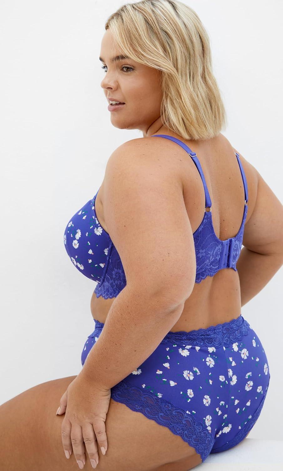 image:imageCity Chic Womens Plus Size Contour Bra Hailey PrintDazzling Blue Floral