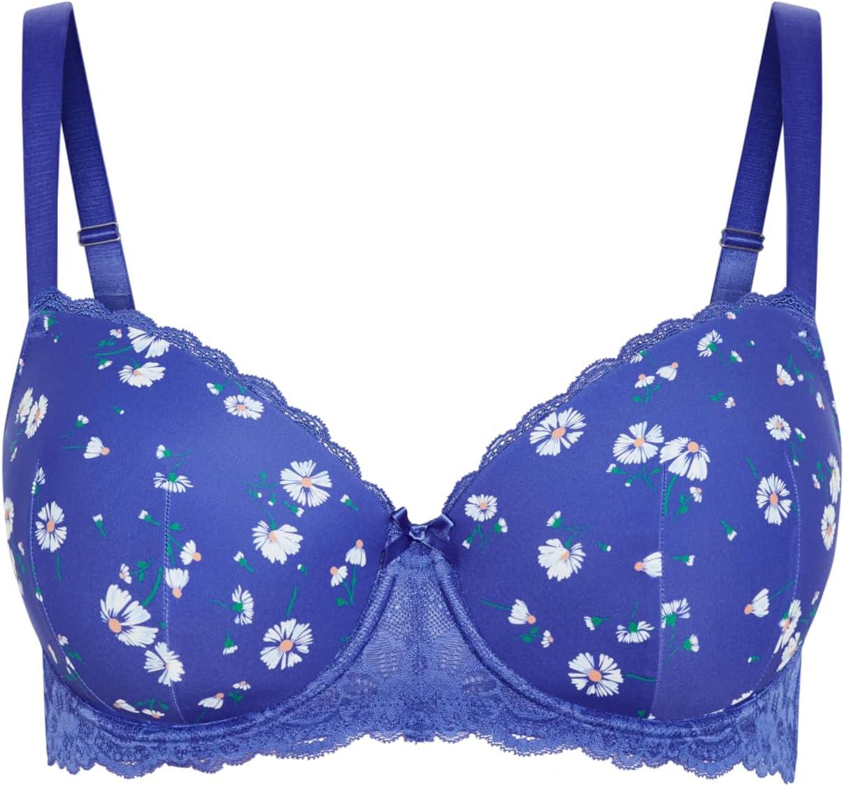 image:imageCity Chic Womens Plus Size Contour Bra Hailey PrintDazzling Blue Floral