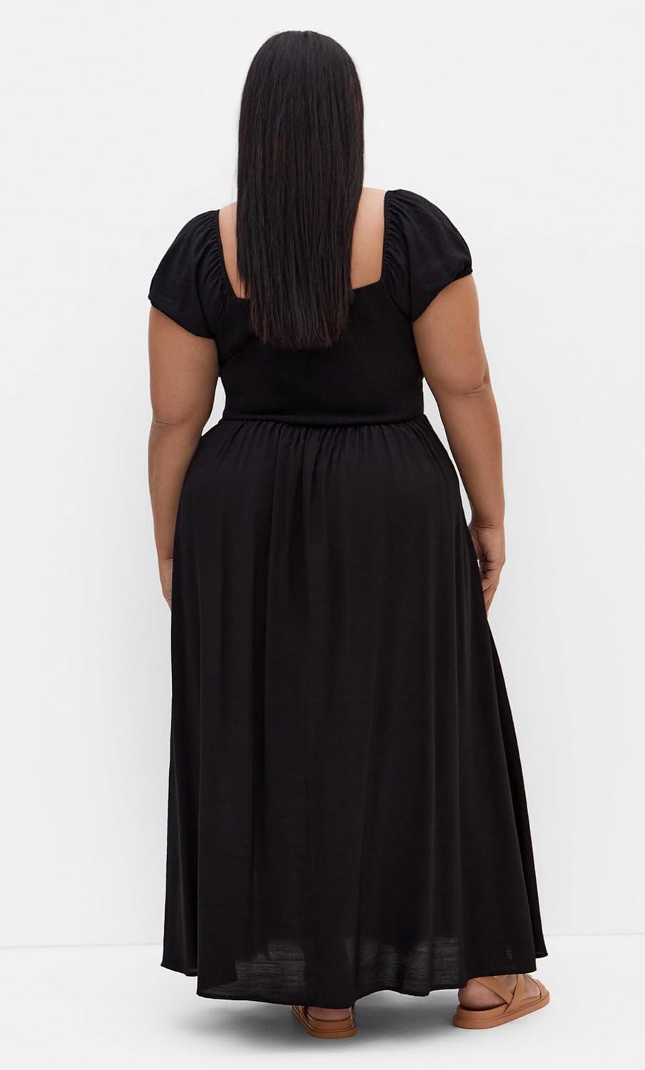 image:imageCity Chic Womens Plus Size Dress Abbigail Split MaxiBlack
