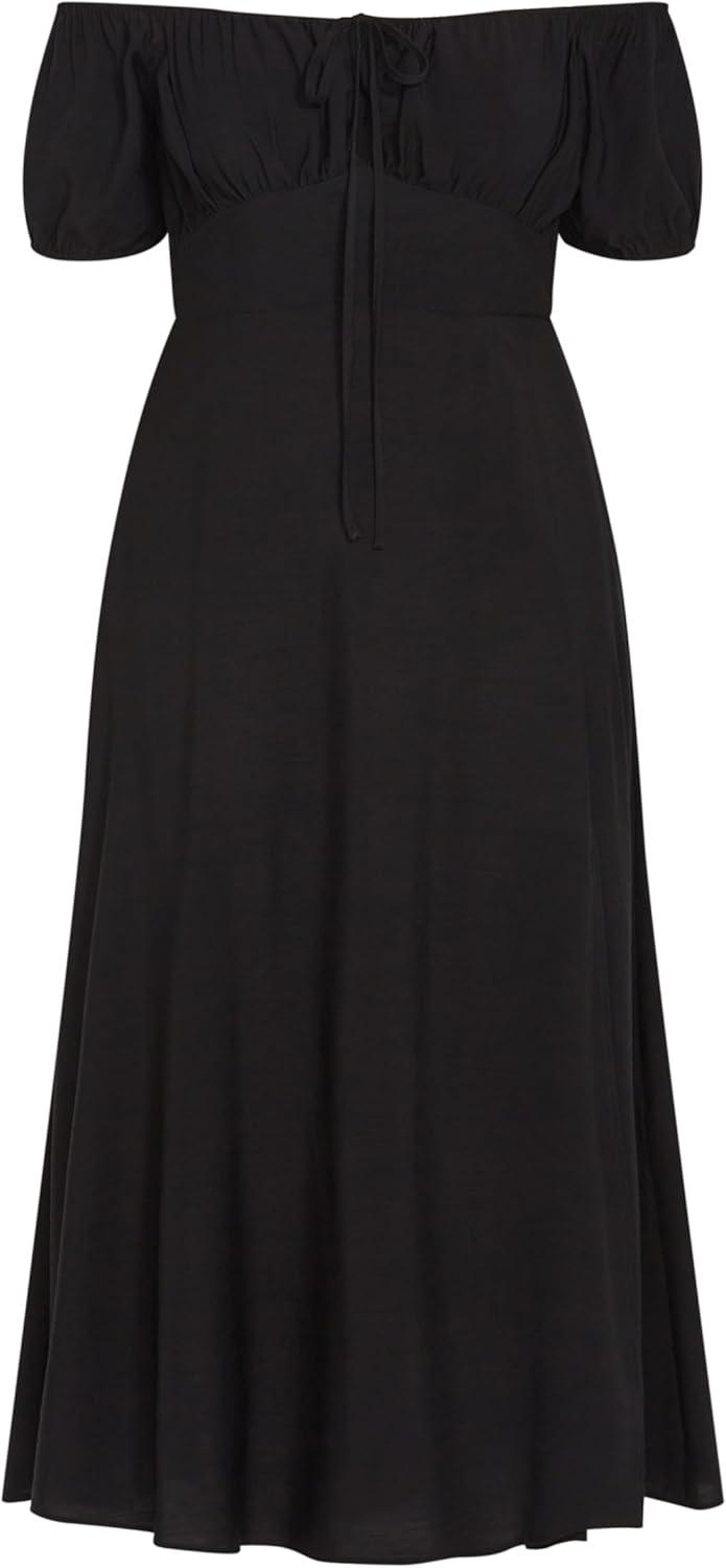 image:imageCity Chic Womens Plus Size Dress Abbigail Split MaxiBlack