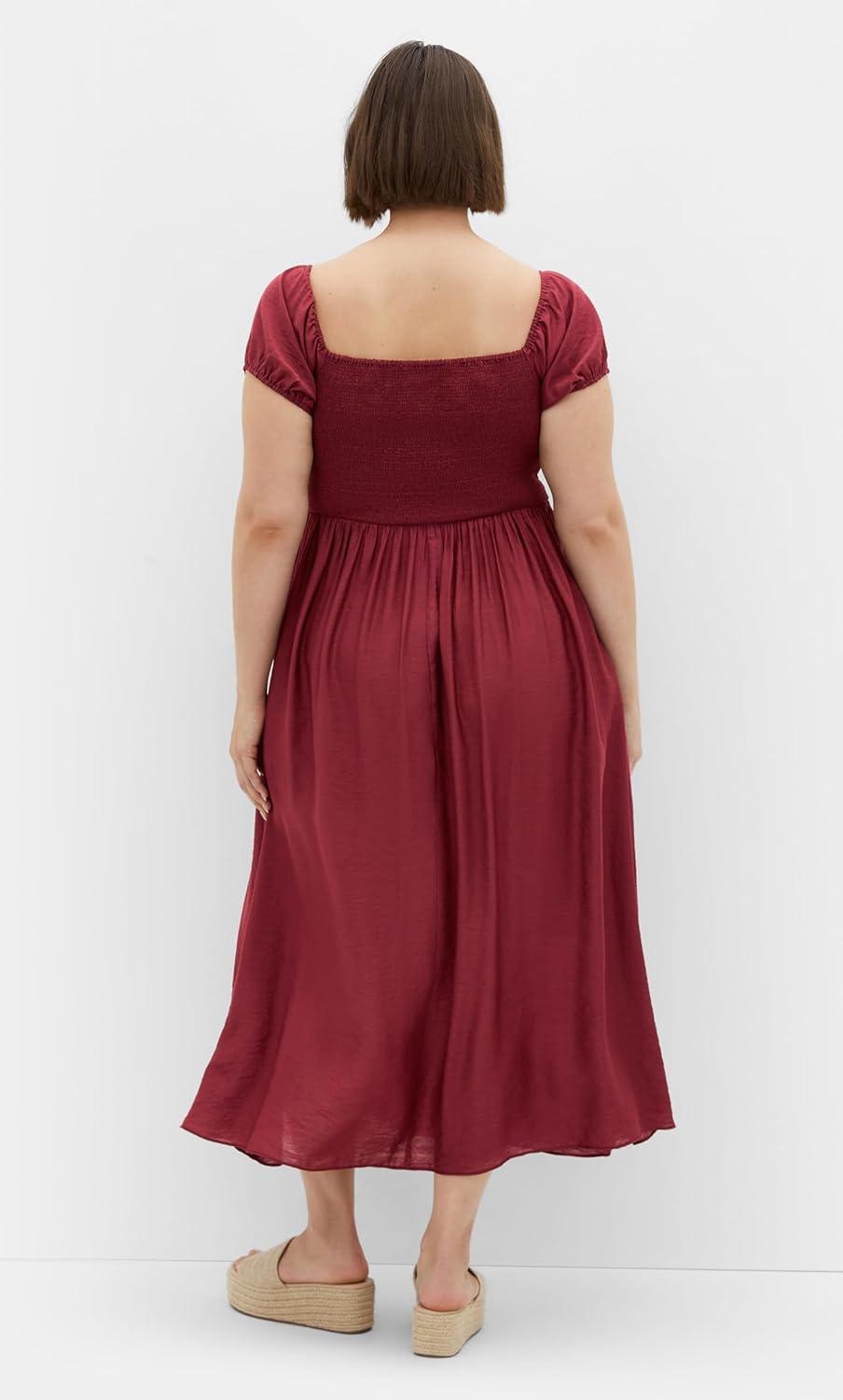 image:imageCity Chic Womens Plus Size Dress Abbigail Split MaxiCherry