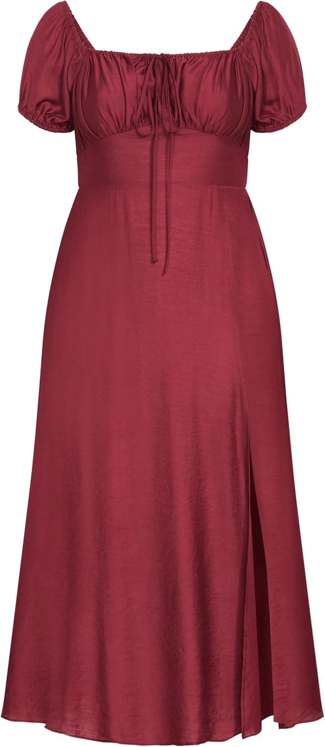 image:imageCity Chic Womens Plus Size Dress Abbigail Split MaxiCherry