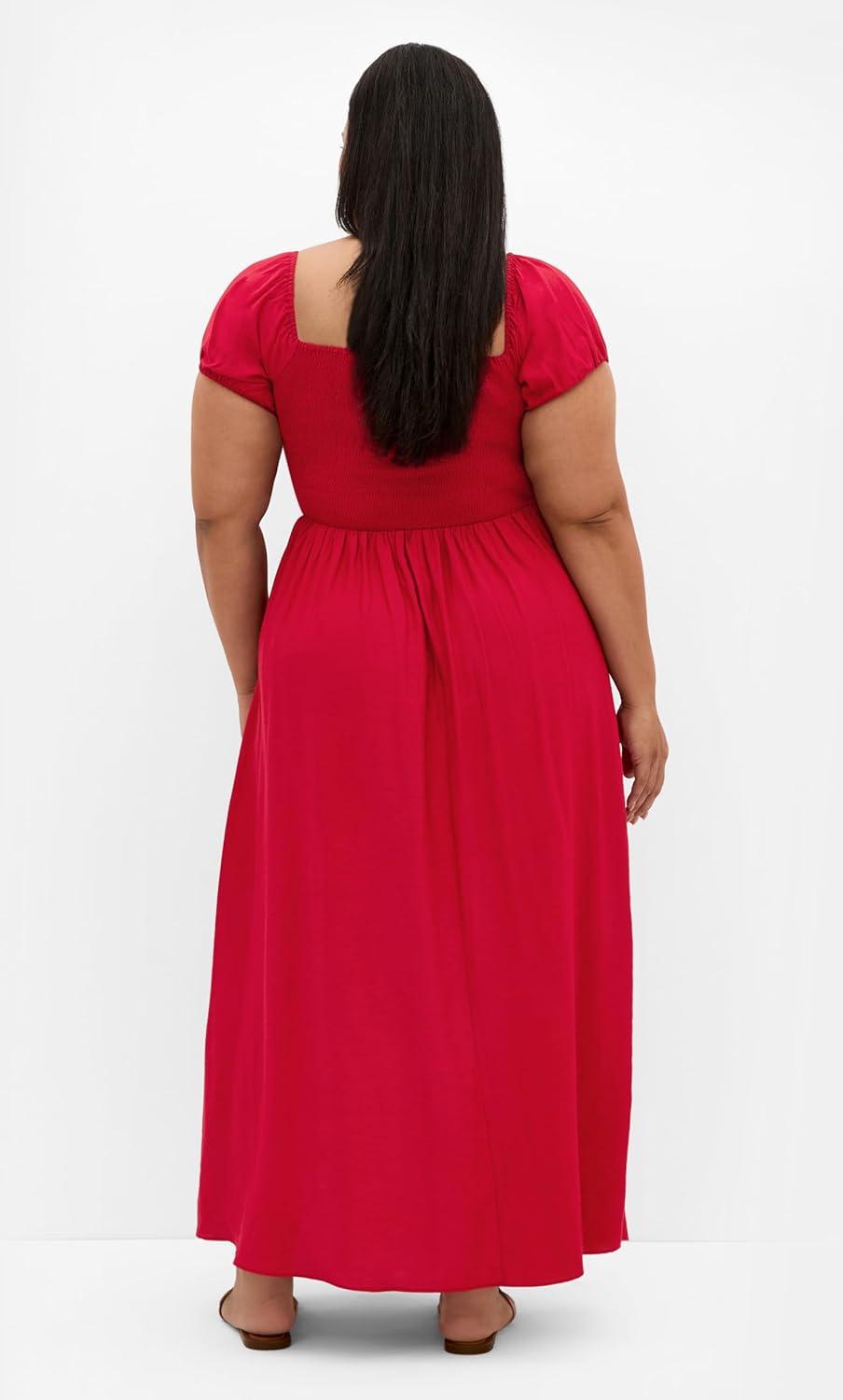 image:imageCity Chic Womens Plus Size Dress Abbigail Split MaxiCrimson