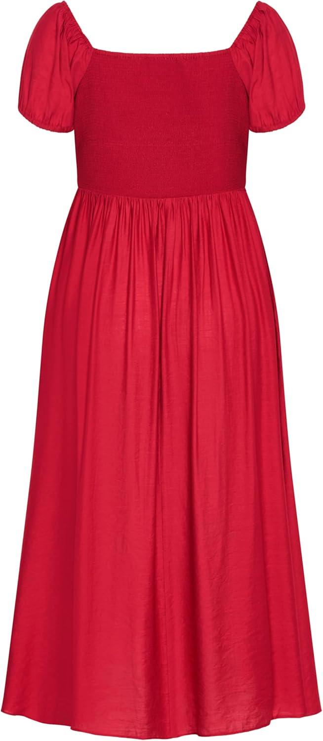 image:imageCity Chic Womens Plus Size Dress Abbigail Split MaxiCrimson