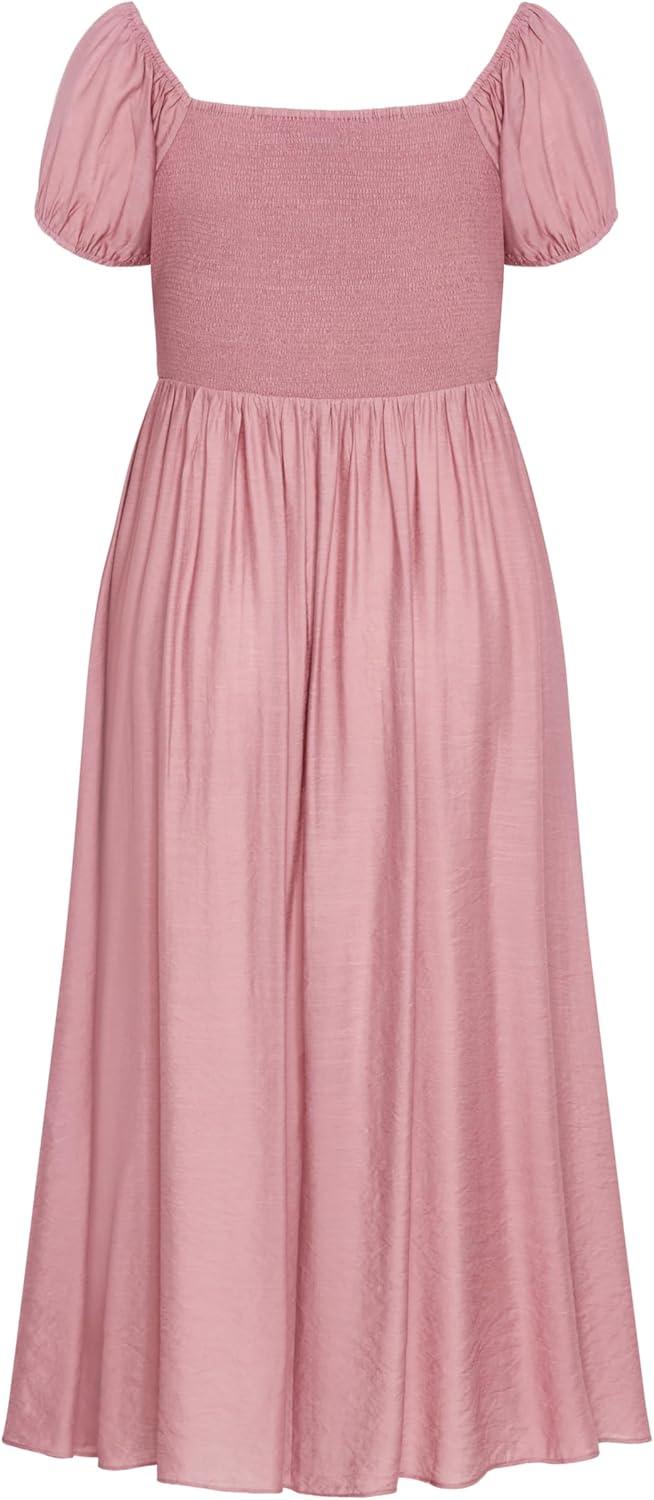 image:imageCity Chic Womens Plus Size Dress Abbigail Split MaxiRose