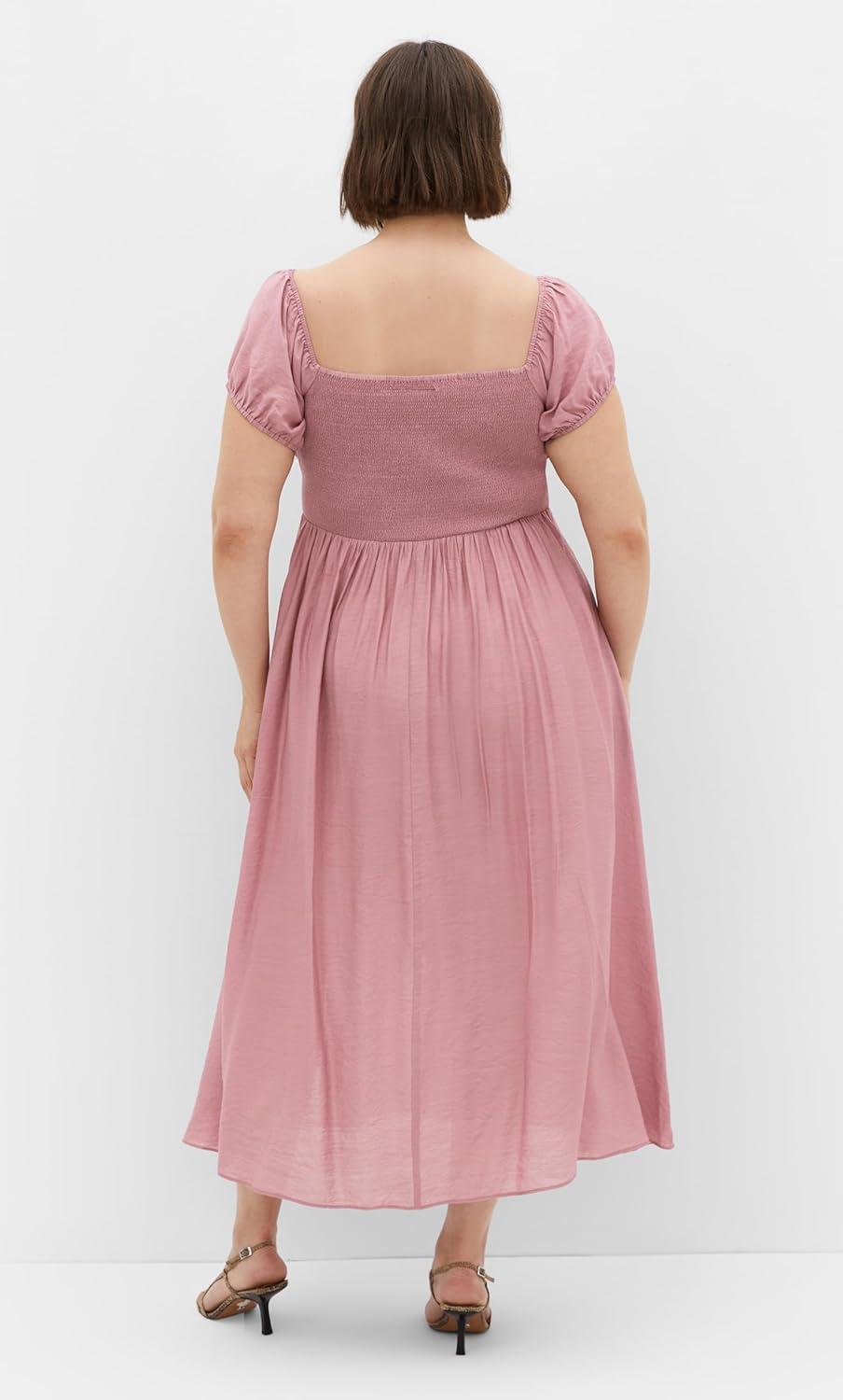 image:imageCity Chic Womens Plus Size Dress Abbigail Split MaxiRose