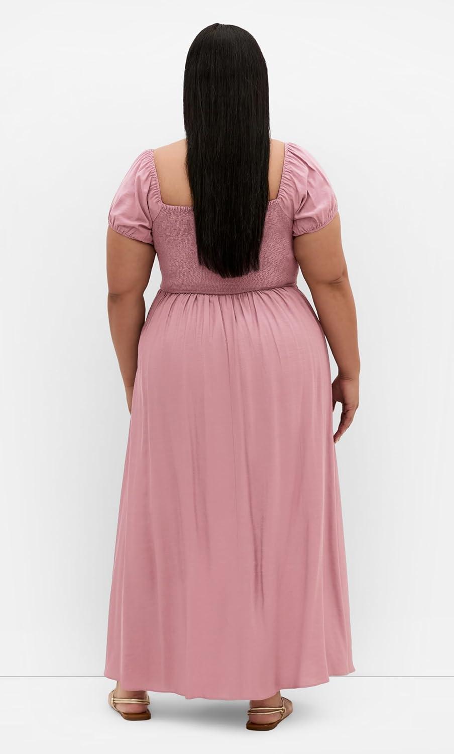 image:imageCity Chic Womens Plus Size Dress Abbigail Split MaxiRoseberry