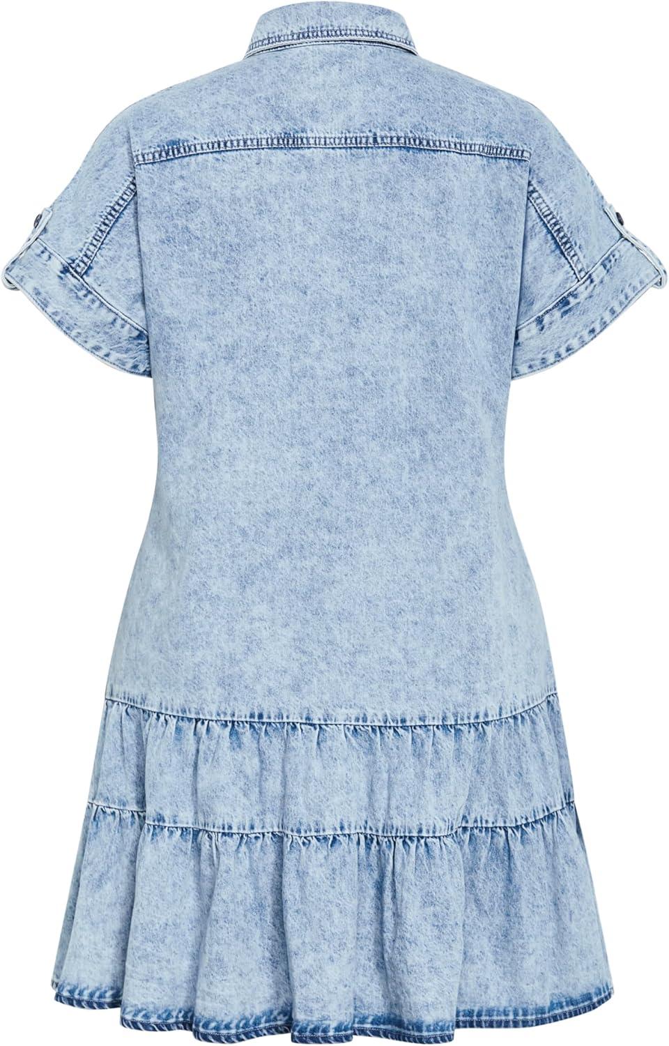 image:imageCity Chic Womens Plus Size Dress Denim LaylaDenim Light
