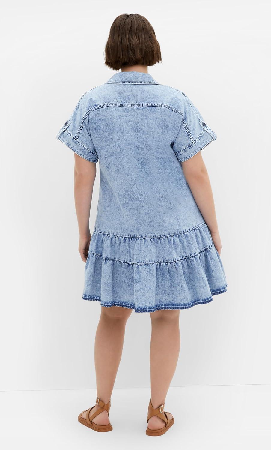 image:imageCity Chic Womens Plus Size Dress Denim LaylaDenim Light