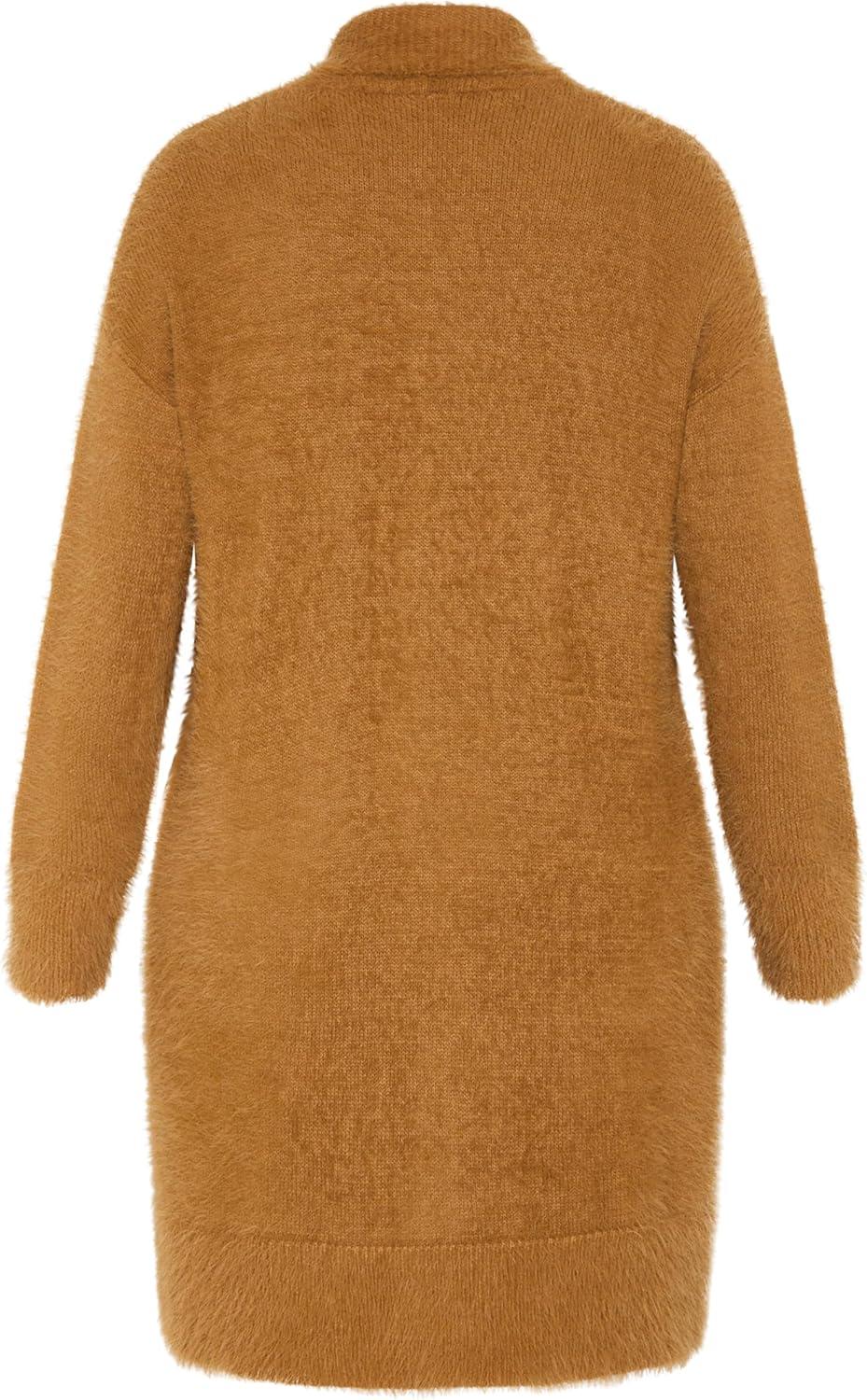 image:imageCity Chic Womens Plus Size Fluffy CardiganCaramel
