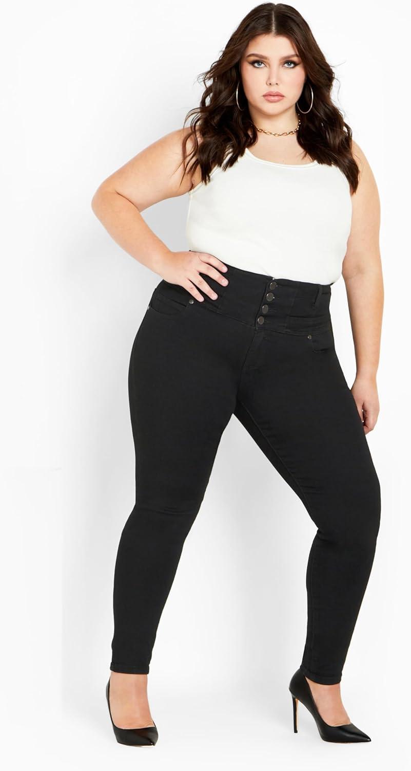 image:imageCity Chic Womens Plus Size Harley Zoey JeanBlack