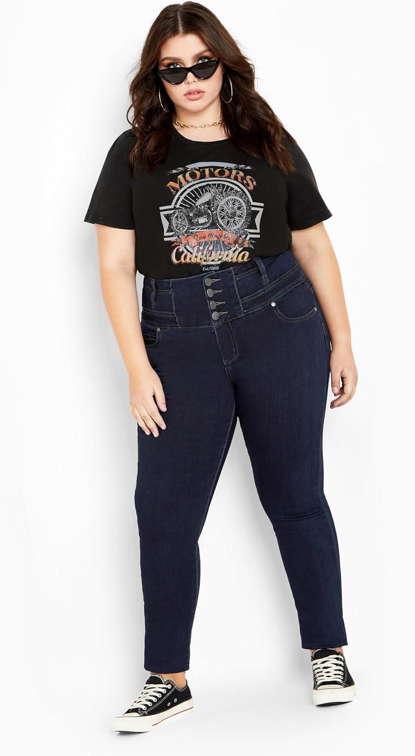 image:imageCity Chic Womens Plus Size Harley Zoey JeanIndigo