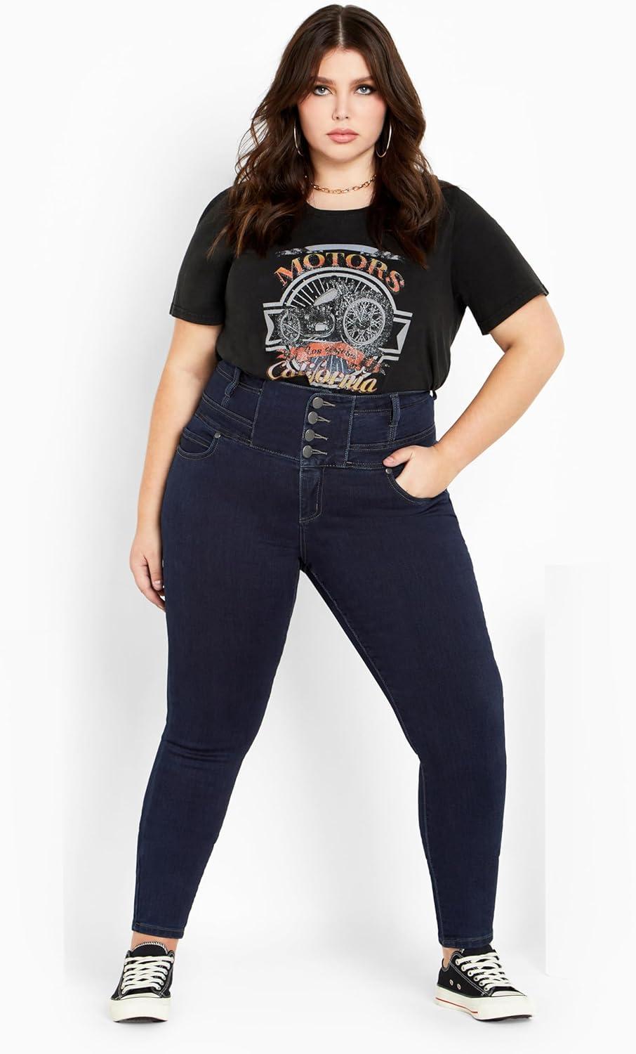 image:imageCity Chic Womens Plus Size Harley Zoey JeanIndigo