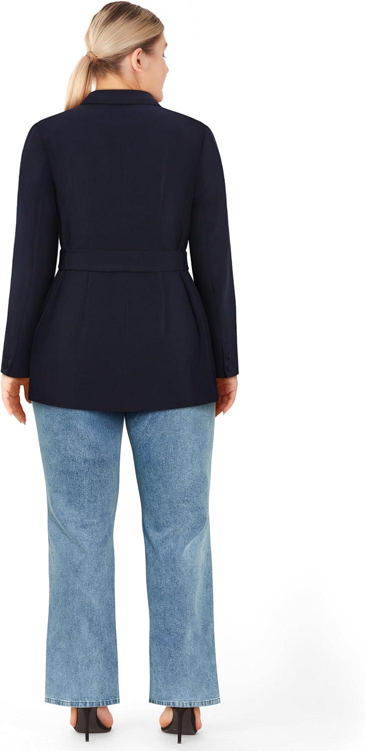 image:imageCity Chic Womens Plus Size Jacket Belted SorayaNavy