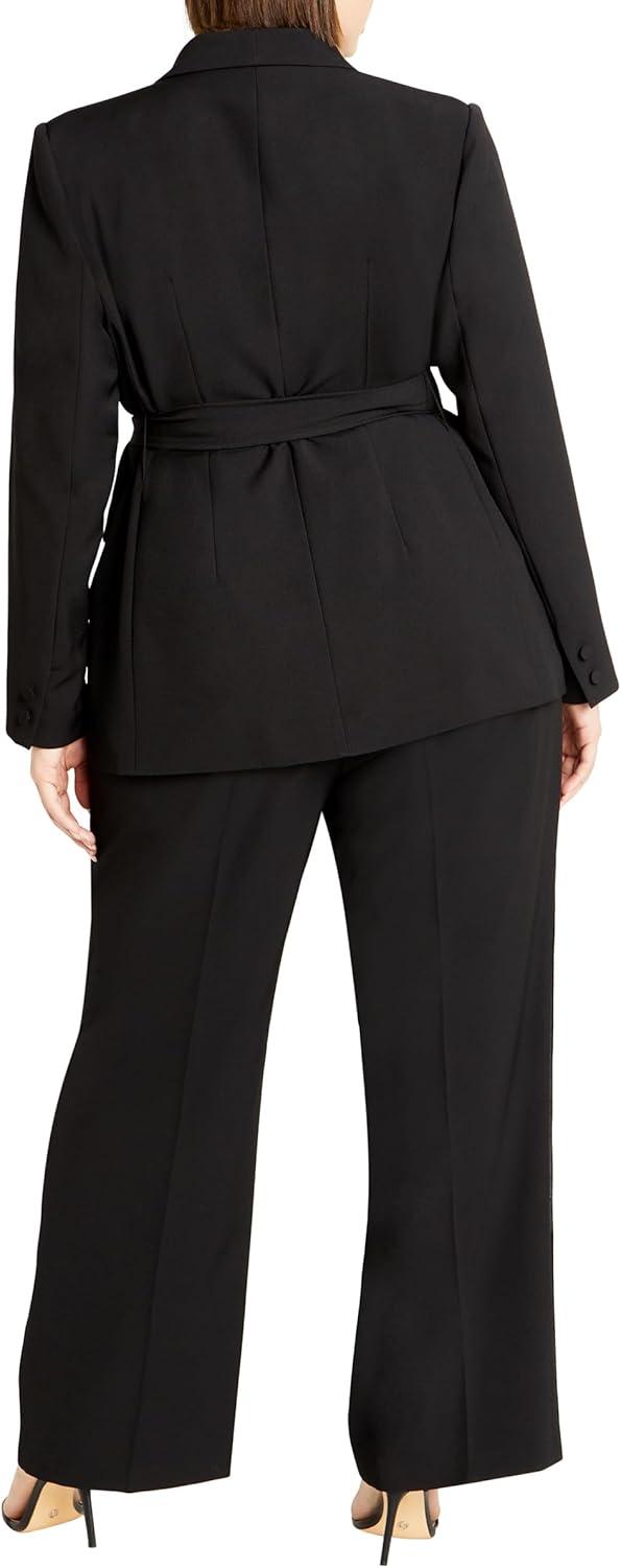 image:imageCity Chic Womens Plus Size Jacket Belted YasmineBlack