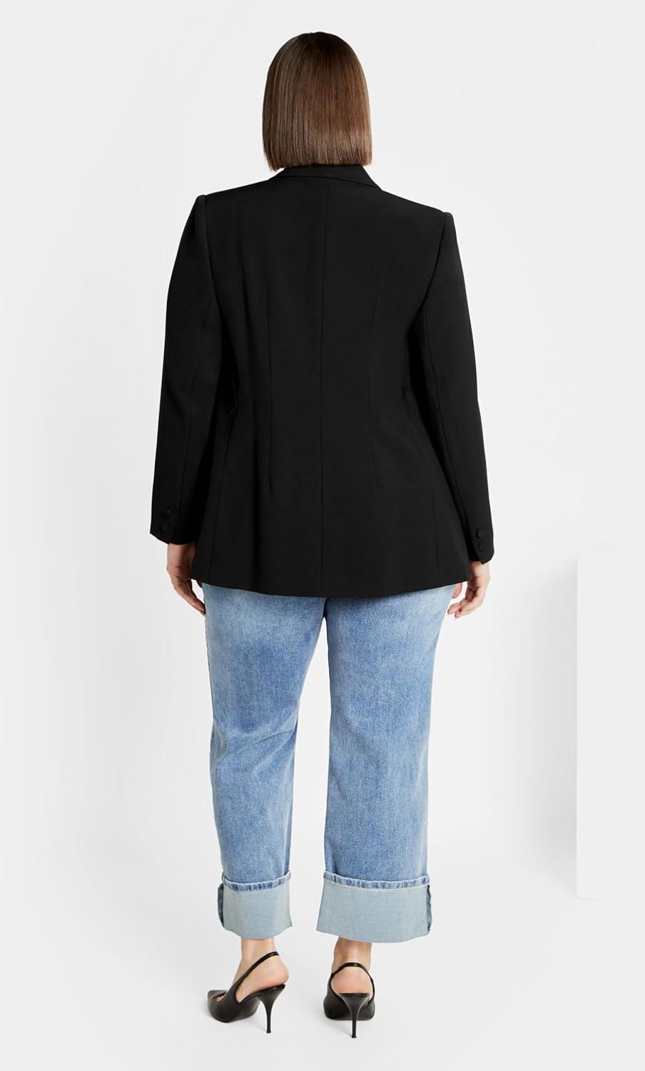 image:imageCity Chic Womens Plus Size Jacket Belted YasmineBlack
