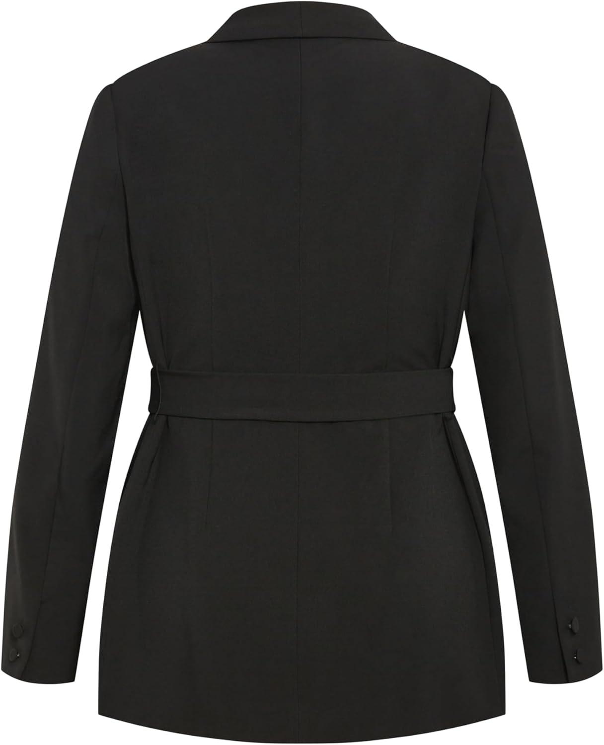 image:imageCity Chic Womens Plus Size Jacket Belted YasmineBlack