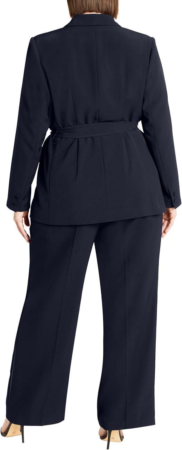 image:imageCity Chic Womens Plus Size Jacket Belted YasmineNavy