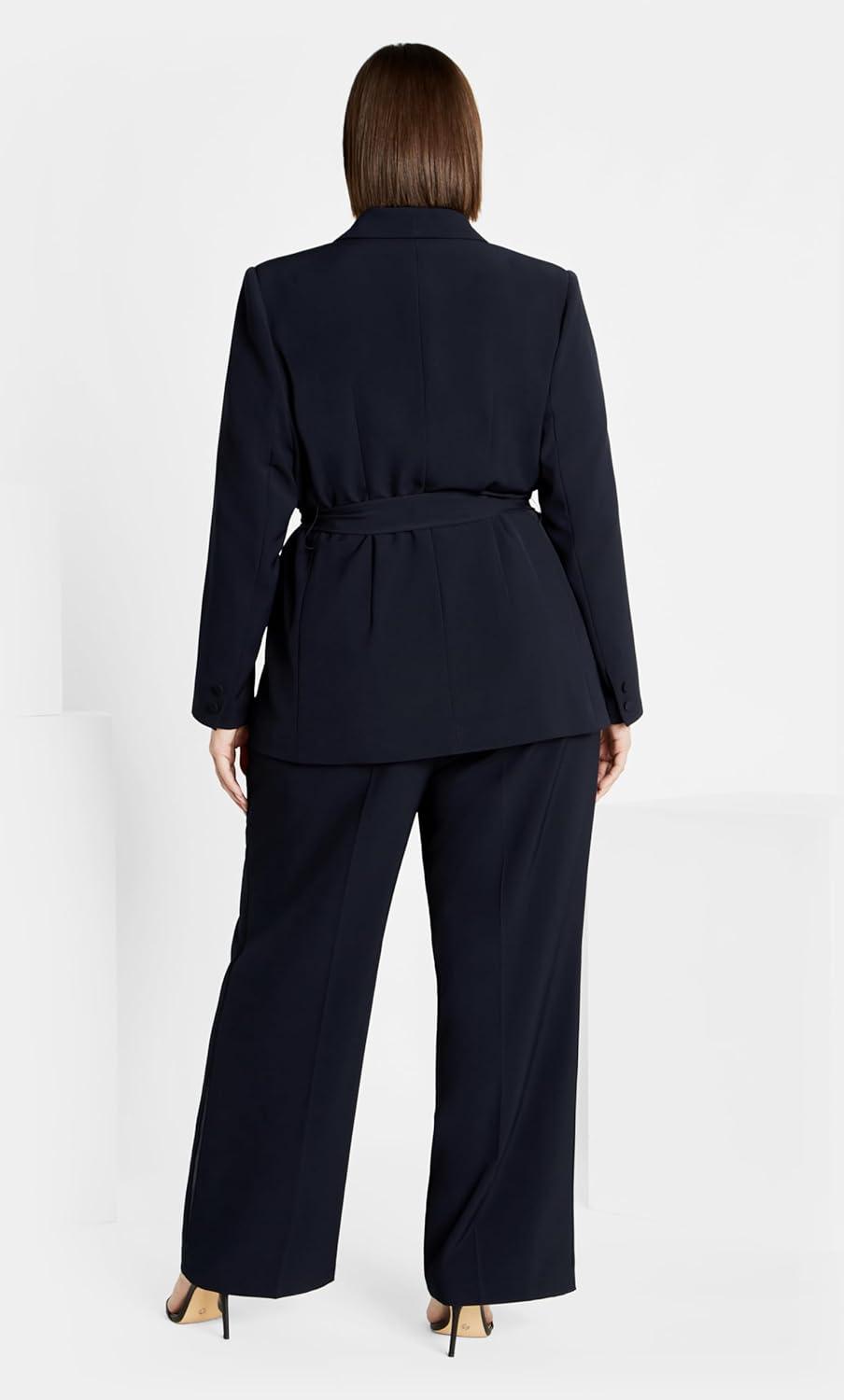 image:imageCity Chic Womens Plus Size Jacket Belted YasmineNavy