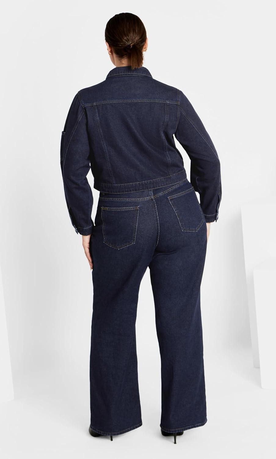 image:imageCity Chic Womens Plus Size Jacket Denim JoJoDark Denim