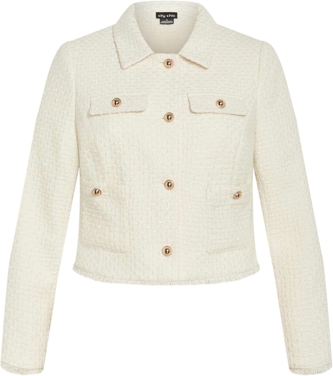 image:imageCity Chic Womens Plus Size Jacket MariahIvory