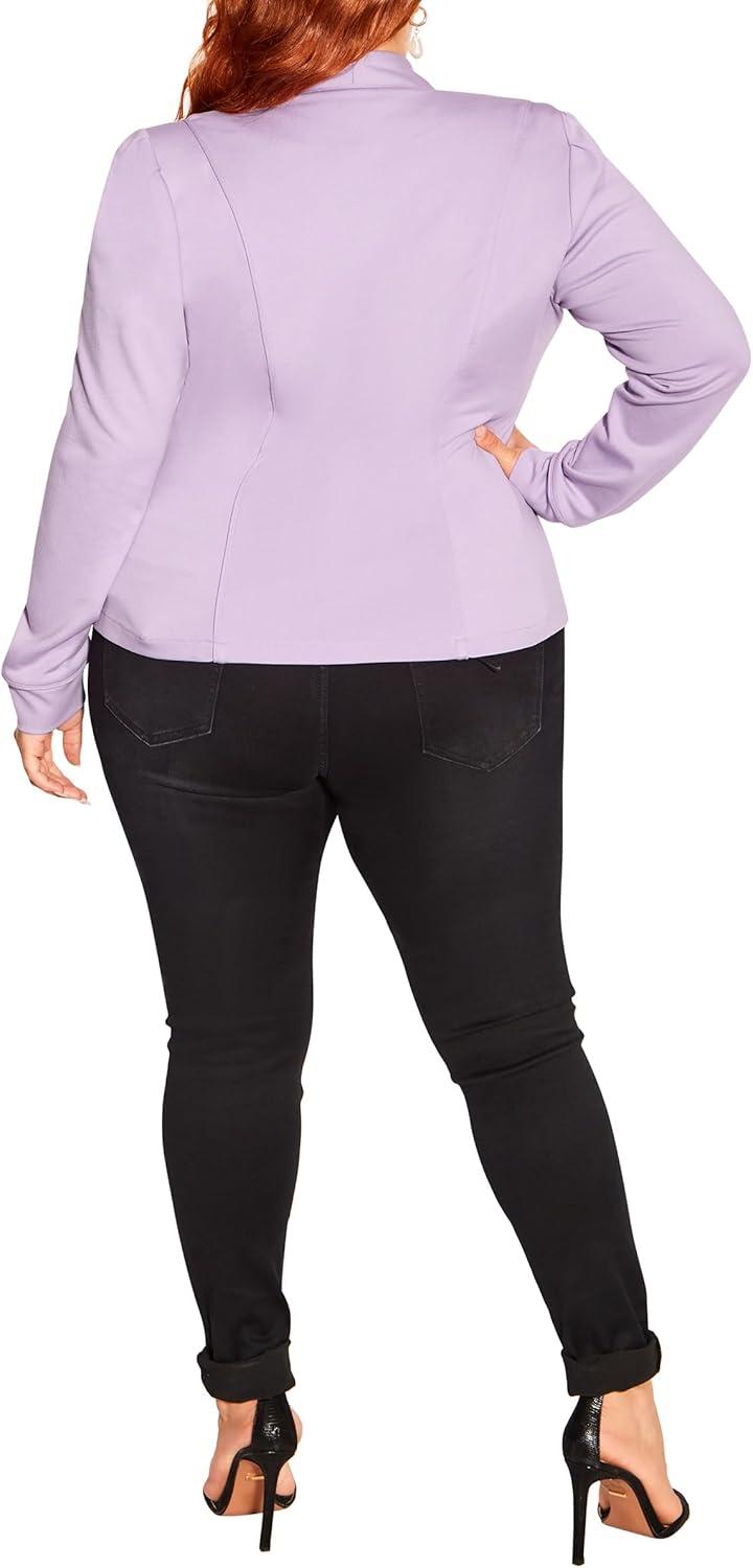 image:imageCity Chic Womens Plus Size Jacket Piping PraiseLilac
