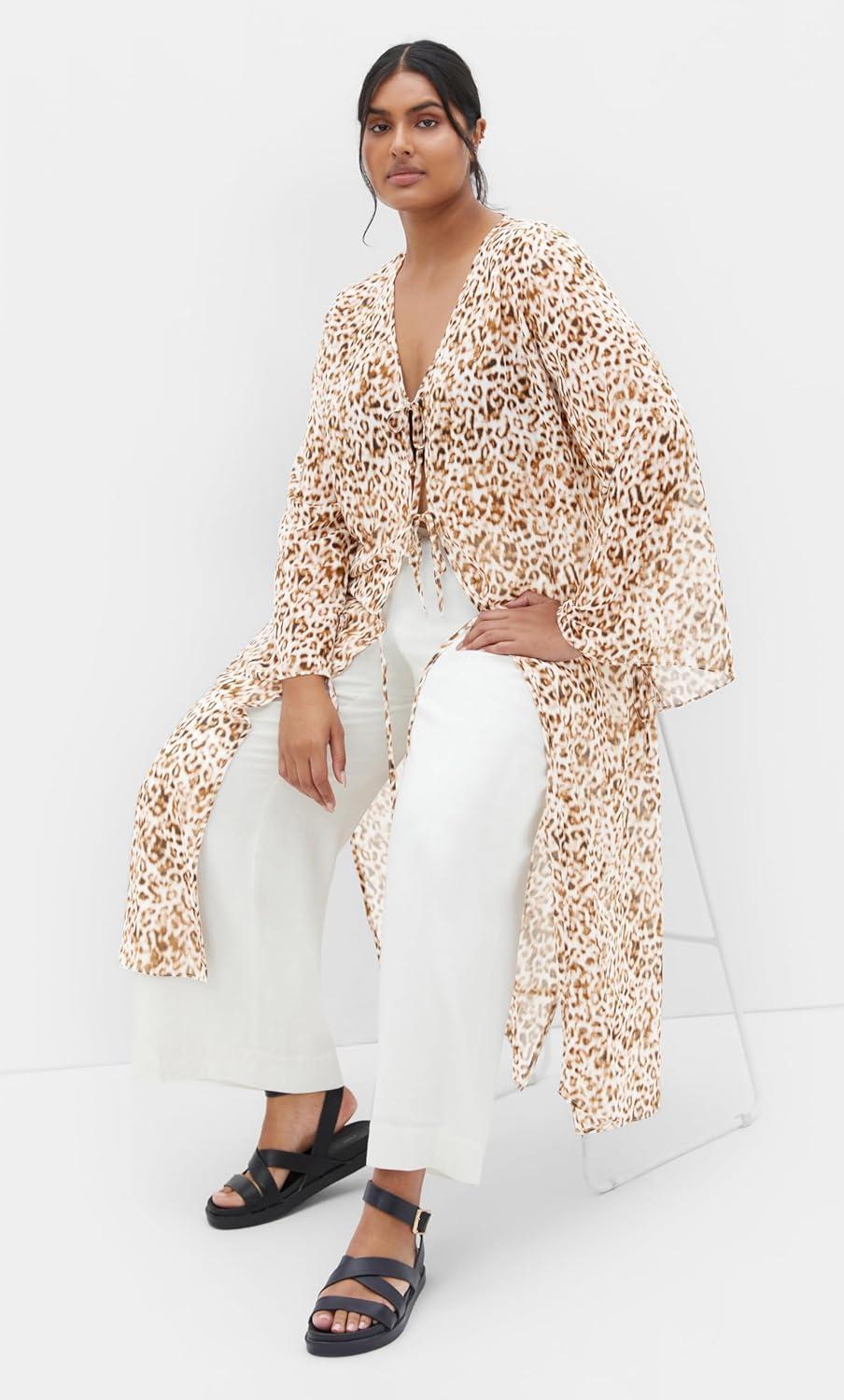 image:imageCity Chic Womens Plus Size Jacket Remi Leopard PrintLight Leopard