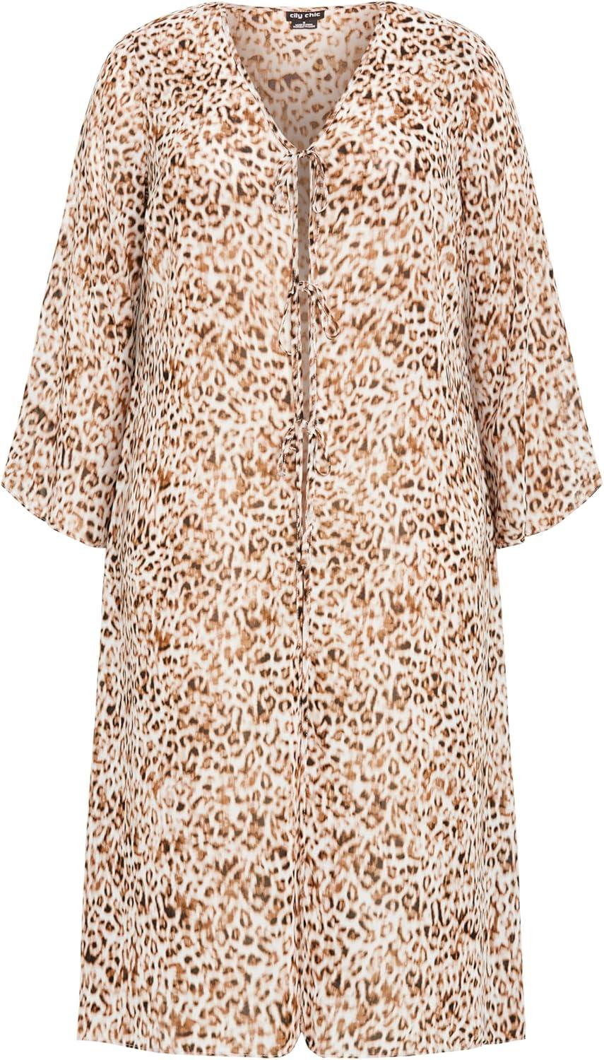 image:imageCity Chic Womens Plus Size Jacket Remi Leopard PrintLight Leopard