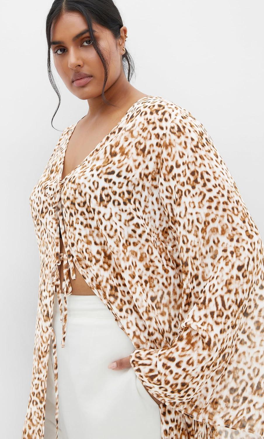 image:imageCity Chic Womens Plus Size Jacket Remi Leopard PrintLight Leopard