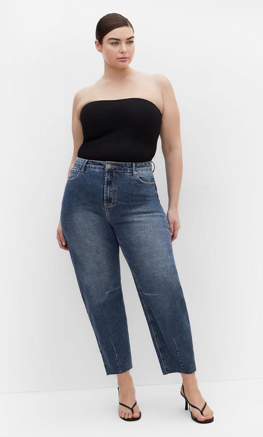 image:imageCity Chic Womens Plus Size Jean Harley SaigeMid Wash