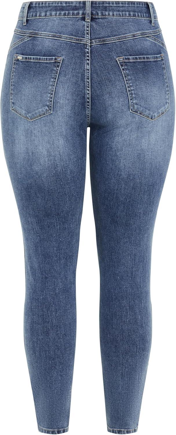 image:imageCity Chic Womens Plus Size Jean H NolaMid Wash